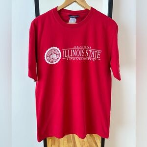 Vintage 90s Y2K Illinois State University collegiate tee shirt NCAA JanSport